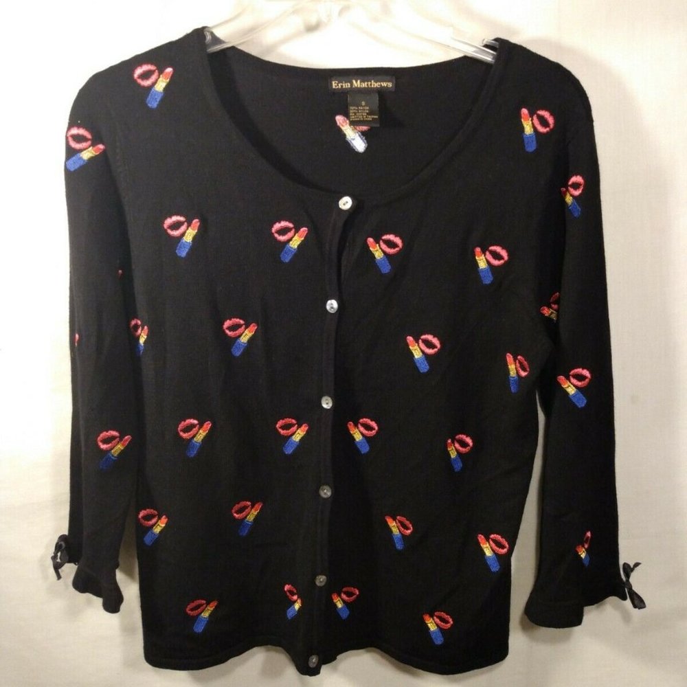Erin Matthews Fitted 50s Style Cardigan 3/4 Sleeve